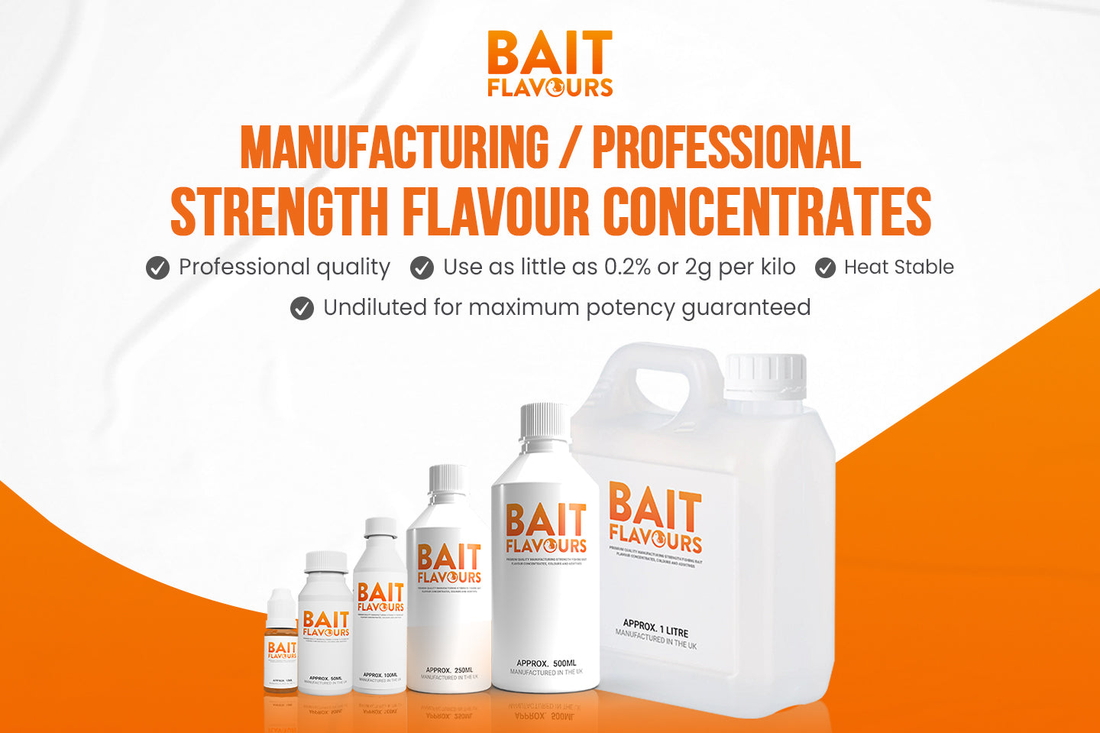 Bait Flavours - Fishing bait flavour concentrate collection image 10ml-1000ml bottles