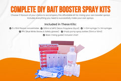 Complete Custom Bait Booster Spray DIY Kit 500ml (Please add 5 x 10ml flavours to your cart to complete your kit)