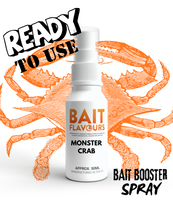 50ml Monster Crab Flavour - Max Strength Ready To Use Bait Booster Spray