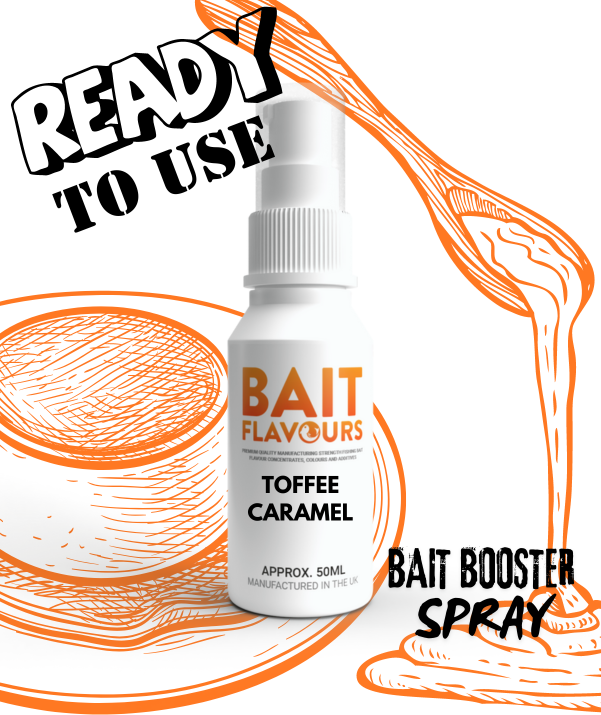 50ml Toffee Caramel Flavour - Max Strength Ready To Use Bait Booster Spray